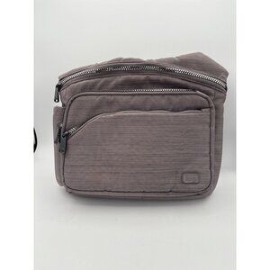 Lug Crossbody Messenger Bag With Adjustable Strap & Multiple Zipper Compartments